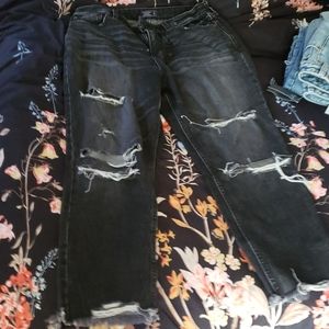 Abercrombie and fitch annie girlfriend black jeans